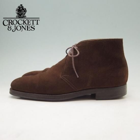 ★クロケット&ジョーンズ 6E【★バーニーズNY別注/BARNEYS NEWYORK】EVSHAM/チャッカブーツ/スエード/濃茶/メンズ/Crockett&Jones★a206
