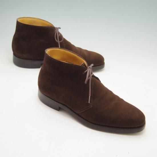 ★クロケット&ジョーンズ 6E【★バーニーズNY別注/BARNEYS NEWYORK】EVSHAM/チャッカブーツ/スエード/濃茶/メンズ/Crockett&Jones★a206