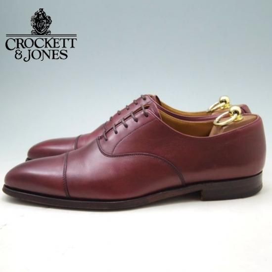 極上★クロケット&ジョーンズ8.5E【★ポールスミス別注/Paul smith】ストレートチップ/カーフ/赤茶/メンズ/Crockett&Jones★a205
