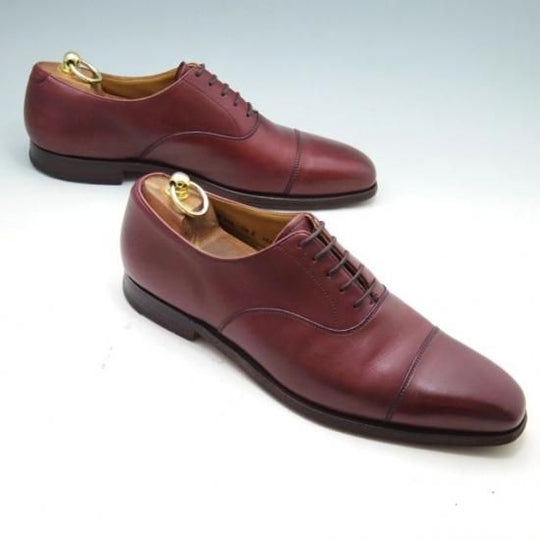 極上★クロケット&ジョーンズ8.5E【★ポールスミス別注/Paul smith】ストレートチップ/カーフ/赤茶/メンズ/Crockett&Jones★a205