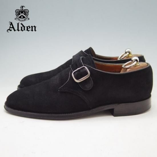 オールデン alden スエード 7.5 BEAMS 5593 別注 革靴 ビームス 極上☆オールデン7.5D貴重☆BEAMS別注⁄15417モンクストラップ