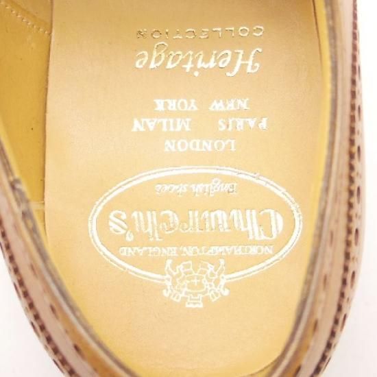 新品★チャーチ85F/UK8.5【貴重★Heritage Collection/ディプロマット同様】173ラスト/4都市ロゴ/HIGHGROVE/セミブローグ/茶/Church's★a200