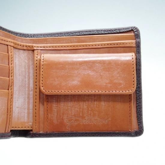 未使用★(英)DAINES&HATHAWAY【★ブライドルレザー】二つ折り財布★a0N4453