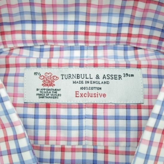 未使用★(英)ターンブル＆アッサーSIZE 15 1/2 39cm【★ヴァルカナイズロンドン取扱い】シャツ/TURNBULL&ASSER★a0N3642