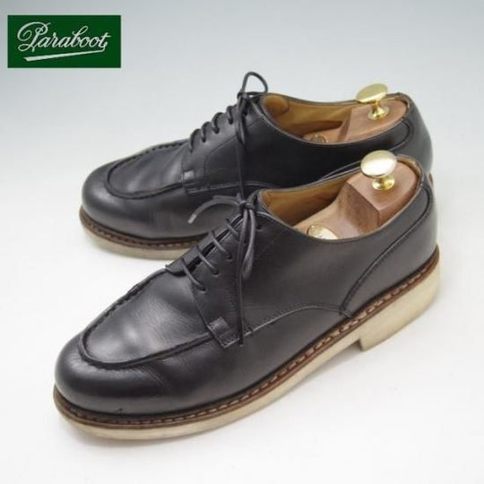 ★パラブーツ 6.5【貴重★シャンボード/UNITED ARROWS Diztrict別注】CHAMBORD/TEXソール/Uチップ/カーフ/黒/Paraboot★a221