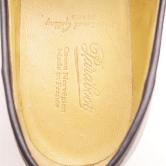 未使用★パラブーツ SIZE 6【★BEAMS別注/REIMS/ランス】コインローファー/マルシェソール/カーフ/白×黒/コンビ/Paraboot★a220