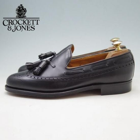 新品★クロケット&ジョーンズ6EX【★(英)GIEVES&HAWKES別注/ギブス&ホークス】タッセルローファー/カーフ/黒/メンズ/Crockett&Jones★a216