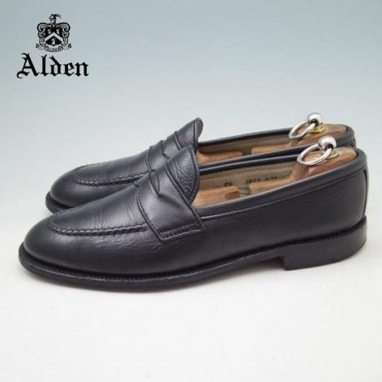 美品★オールデン 8.5D【貴重★バーニーズNY別注/コインローファー】10710F/黒/メンズ/Alden★a137