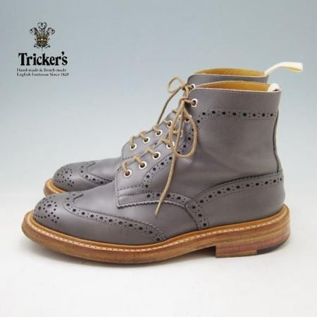 極上★トリッカーズ SIZE 6.5【★カントリーブーツ/2508】カーフ/灰/Tricker's★a242