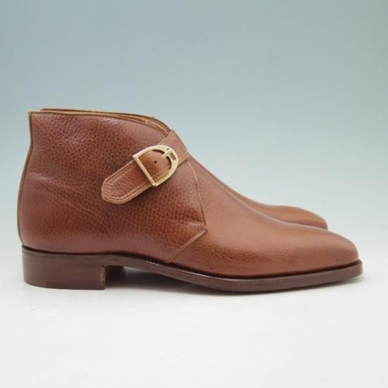 未使用★クロケット&ジョーンズ 6E【★ポールスミス別注/Paul smith】ジョージブーツ/グレインレザー/茶/メンズ/Crockett&Jones★a235
