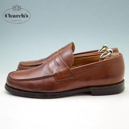 ★チャーチ80F/UK8【★コインローファー/ASHLEY】アシュリー/101ラスト/カーフ/茶/メンズ/Church's★a233