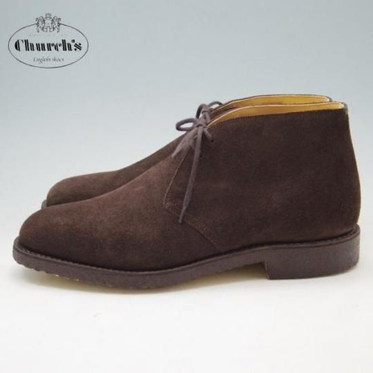 新品★チャーチ75F/UK7.5【定価￥73,700-★チャッカブーツ/RYDER】ライダー/81ラスト/5都市ロゴ/スエード/黒/メンズ/Church's★a232