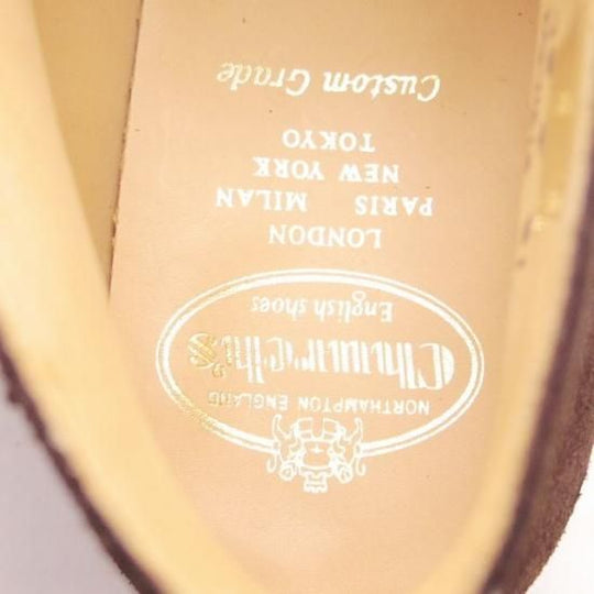 新品★チャーチ75F/UK7.5【定価￥73,700-★チャッカブーツ/RYDER】ライダー/81ラスト/5都市ロゴ/スエード/黒/メンズ/Church's★a232