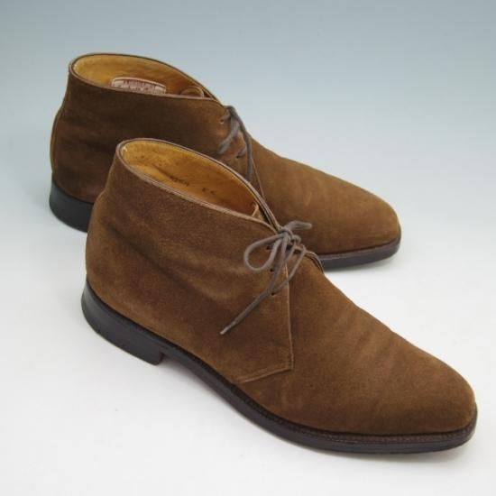 ★クロケット&ジョーンズ 8E【★ポールスミス別注/Paul smith】ハンドグレード/324ラスト/チャッカブーツ/スエード/茶/メンズ/Crockett&Jones★a255