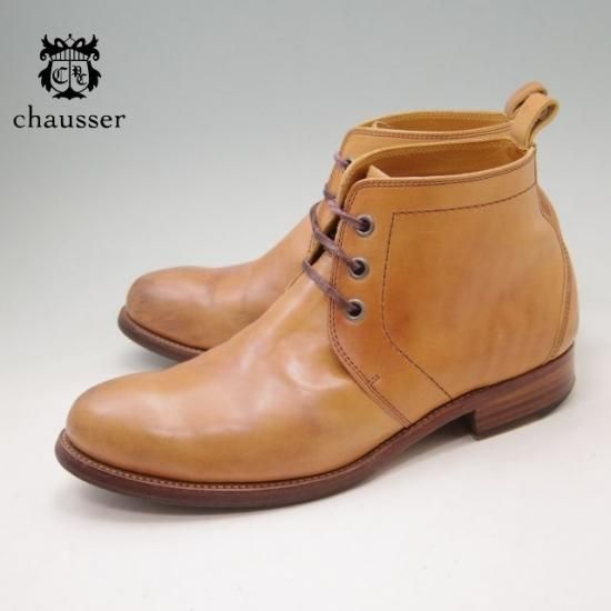 ★ショセchausser 42/26cm【希少色★NATURAL】コードバン★a253