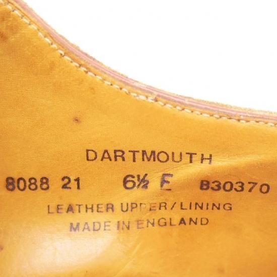 極上★クロケット&ジョーンズ 6.5E【★(英)ポールスミス別注/Paul Smith】DARTMOUTH/318ラスト/プレーントゥ/Vフロント/薄茶/Crockett&Jones★a256