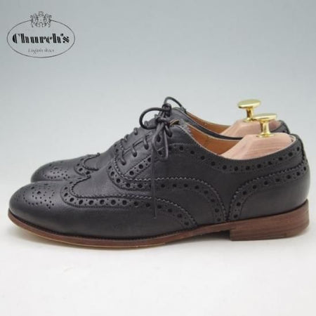 極上★チャーチ(レディース) SIZE 36.5【モデル定価￥86,900-★バーウッド/BURWOOD】カーフ仕様/黒/Church's★a245