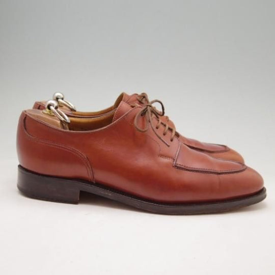 美品★クロケット&ジョーンズ 7.5【★(英)Hackett London別注/ハケット】Kensington/297ラスト/Uチップ/カーフ/赤茶/Crockett&Jones★a251