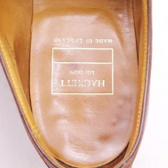 美品★クロケット&ジョーンズ 7.5【★(英)Hackett London別注/ハケット】Kensington/297ラスト/Uチップ/カーフ/赤茶/Crockett&Jones★a251