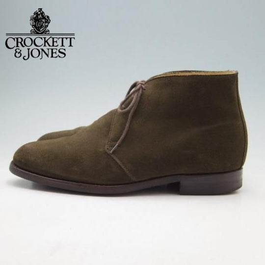 極上★クロケット&ジョーンズ 7E【★SHIPS別注/シップス/ダイナイトソール】CHUKKA 3/チャッカブーツ/スエード/濃茶/メンズ/Crockett&Jones★a254