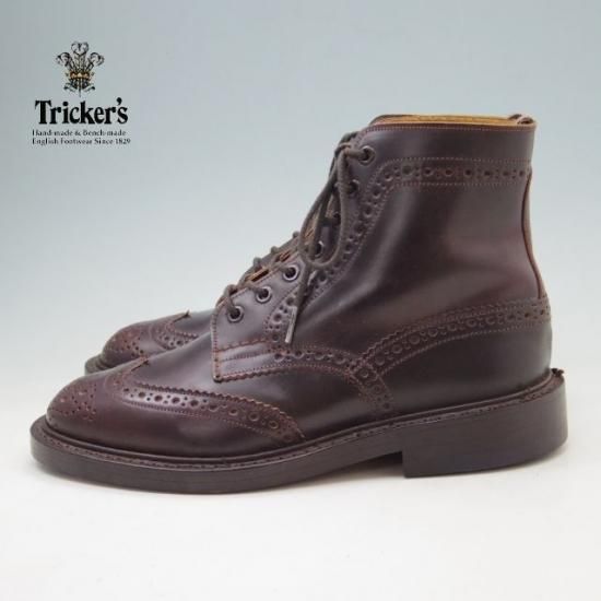 極美品★トリッカーズ SIZE 6.5【コードバン仕様★カントリーブーツ/2508】SHIPS別注/シップス/カーフ/濃茶/Tricker's★a260