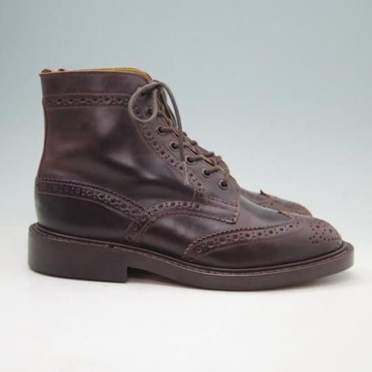 極美品★トリッカーズ SIZE 6.5【コードバン仕様★カントリーブーツ/2508】SHIPS別注/シップス/カーフ/濃茶/Tricker's★a260