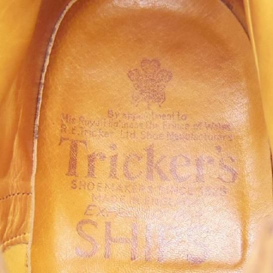 極美品★トリッカーズ SIZE 6.5【コードバン仕様★カントリーブーツ/2508】SHIPS別注/シップス/カーフ/濃茶/Tricker's★a260