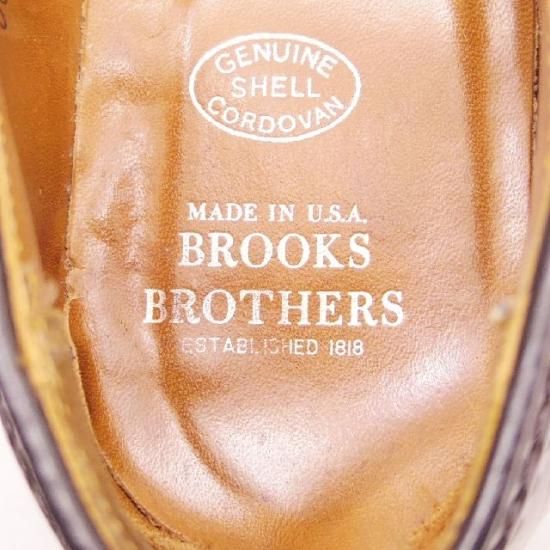 美品★オールデン7.5E【コードバン仕様★ブルックスブラザーズ別注/コインローファー】フルストラップ/00003/アバディーンラスト/赤茶/#8/Alden★a261