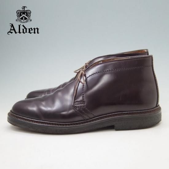 極美品★オールデン 8D【定価￥143,000-★コードバン仕様/バリーラスト】1341/チャッカブーツ/赤茶/#8/バーガンディー/Alden★a262