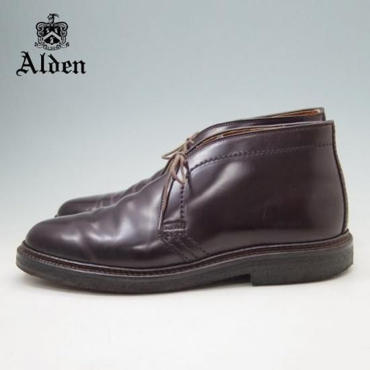 極美品★オールデン 8D【定価￥143,000-★コードバン仕様/バリーラスト】1341/チャッカブーツ/赤茶/#8/バーガンディー/Alden★a262