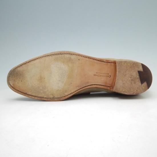 極上★クロケット&ジョーンズ 8.5E【★コインローファー/スエード/薄茶/サンド/メンズ】Crockett&Jones★a266