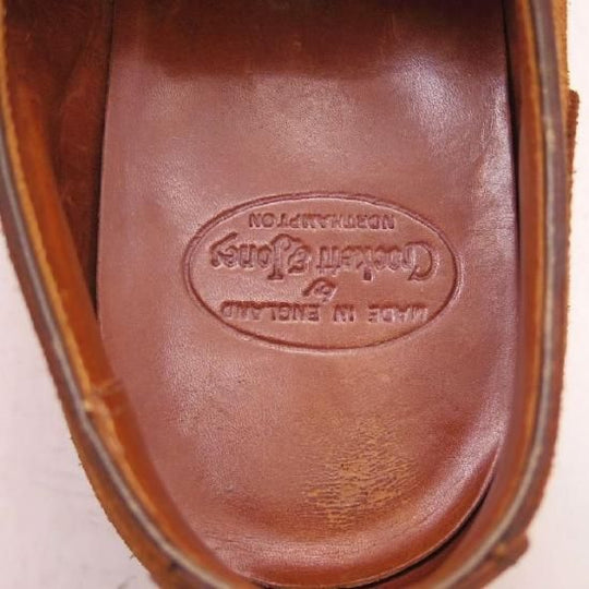 極上★クロケット&ジョーンズ 5E【★ハンドグレード/THIERRY】セミブローグ/スエード/茶/メンズ/Crockett&Jones★a267