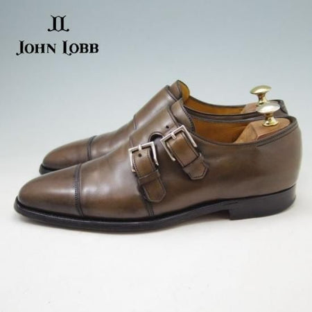 極上★ジョンロブ 5.5E【★DERWENT/8000ラスト】ダブルモンク/カーフ/茶/JOHN LOBB★a272