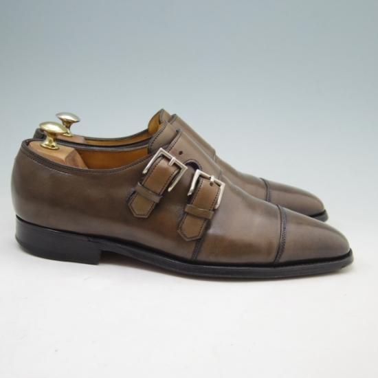 極上★ジョンロブ 5.5E【★DERWENT/8000ラスト】ダブルモンク/カーフ/茶/JOHN LOBB★a272
