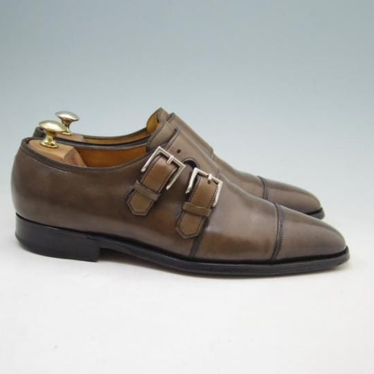 極上★ジョンロブ 5.5E【★DERWENT/8000ラスト】ダブルモンク/カーフ/茶/JOHN LOBB★a272