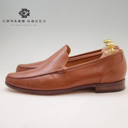 新品★エドワードグリーン 11E【★SARK/スリッポン】738ラスト/ローファー/カーフ/茶/EDWARD GREEN★a275