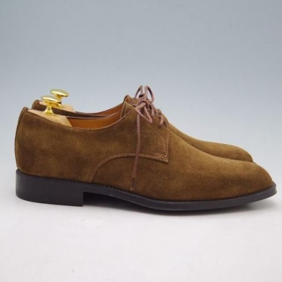 新品★サントーニ 6.5【★プレーントゥ】スエード/Santoni★a280