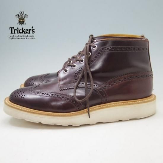 美品★トリッカーズ SIZE 8.5【コードバン仕様★ブーツ】CASH CA別注/赤茶/Tricker's★a283