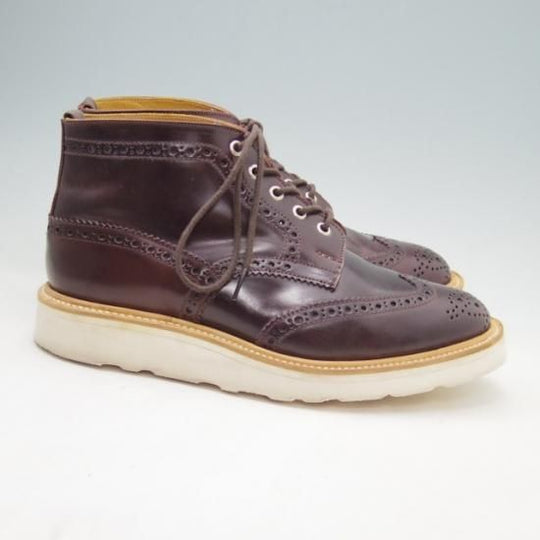 美品★トリッカーズ SIZE 8.5【コードバン仕様★ブーツ】CASH CA別注/赤茶/Tricker's★a283
