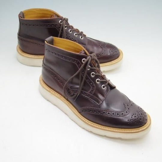 美品★トリッカーズ SIZE 8.5【コードバン仕様★ブーツ】CASH CA別注/赤茶/Tricker's★a283