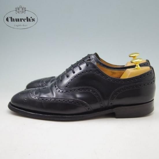 極上★チャーチ 70F/UK7【貴重★73ラスト/CHETWYND似寄りモデル】NENE/フルブローグ/ポリッシュドバインダーカーフ/黒/Church's★a290