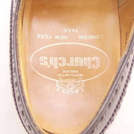 極上★チャーチ 70F/UK7【貴重★73ラスト/CHETWYND似寄りモデル】NENE/フルブローグ/ポリッシュドバインダーカーフ/黒/Church's★a290