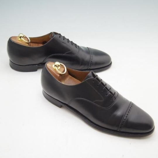★クロケット&ジョーンズ US9/UK8.5【★ブルックスブラザーズ別注/Peal&co】240ラスト/パンチドキャップトゥ/カーフ/黒/Crockett&Jones★a291