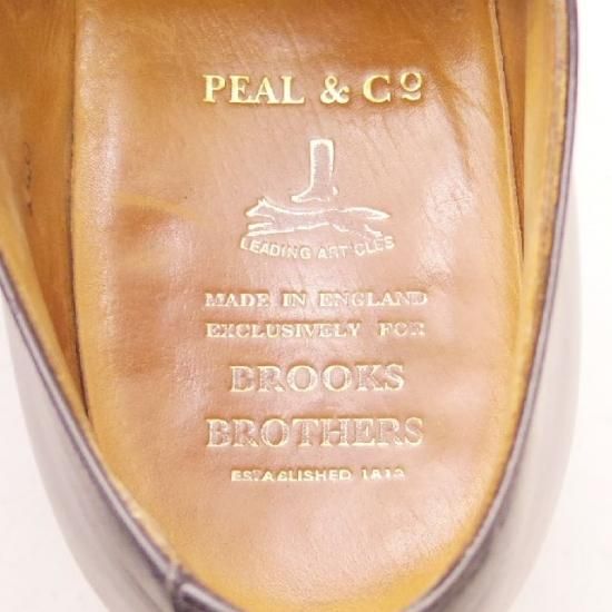 ★クロケット&ジョーンズ US9/UK8.5【★ブルックスブラザーズ別注/Peal&co】240ラスト/パンチドキャップトゥ/カーフ/黒/Crockett&Jones★a291