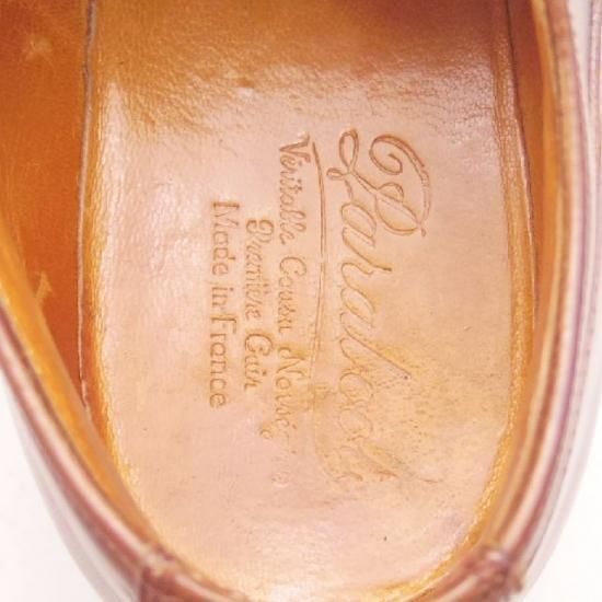 極上★パラブーツ SIZE 7.5【定価￥71,500-★シャンボード/CHAMBORD】マロン/MARRON/リスレザー/TEXソール/Uチップ/茶/Paraboot★a297