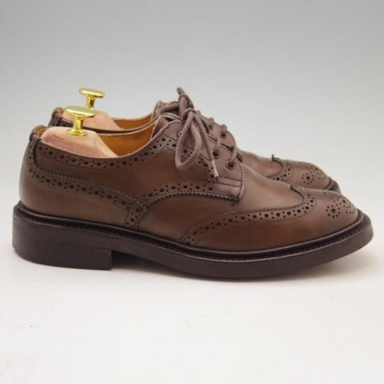 極美品★トリッカーズ(レディース) SIZE 5.5【★カントリー短靴/フルブローグ】ダイナイトソール/カーフ/濃茶/Tricker's★a298