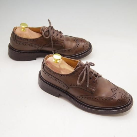 極美品★トリッカーズ(レディース) SIZE 5.5【★カントリー短靴/フルブローグ】ダイナイトソール/カーフ/濃茶/Tricker's★a298