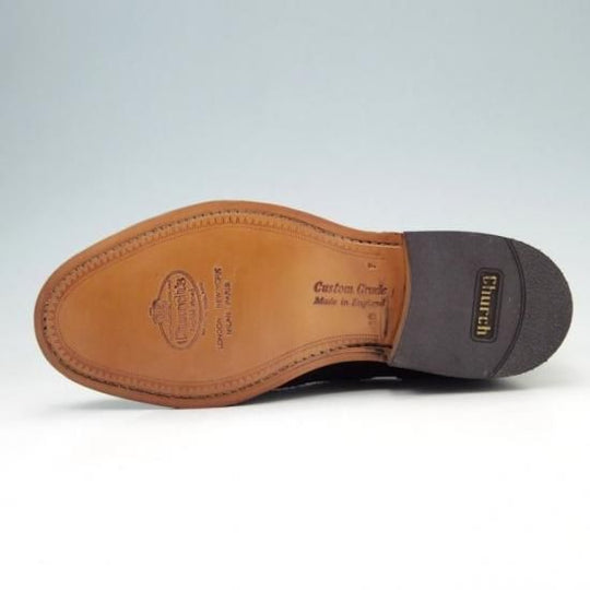 新品★チャーチ60F/UK6【定価￥96,800-★BURWOOD/バーウッド】81ラスト/4都市ロゴ/ポリッシュドバインダーカーフ/紺/Church's★a302