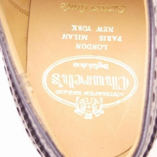 新品★チャーチ60F/UK6【定価￥96,800-★BURWOOD/バーウッド】81ラスト/4都市ロゴ/ポリッシュドバインダーカーフ/紺/Church's★a302