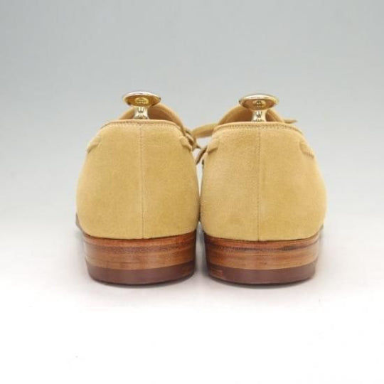 新品★クロケット&ジョーンズ 6E【★リボンローファー/HAYLING2】366ラスト/スエード/薄茶/メンズ/Crockett&Jones★a305